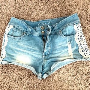 Denim shorts